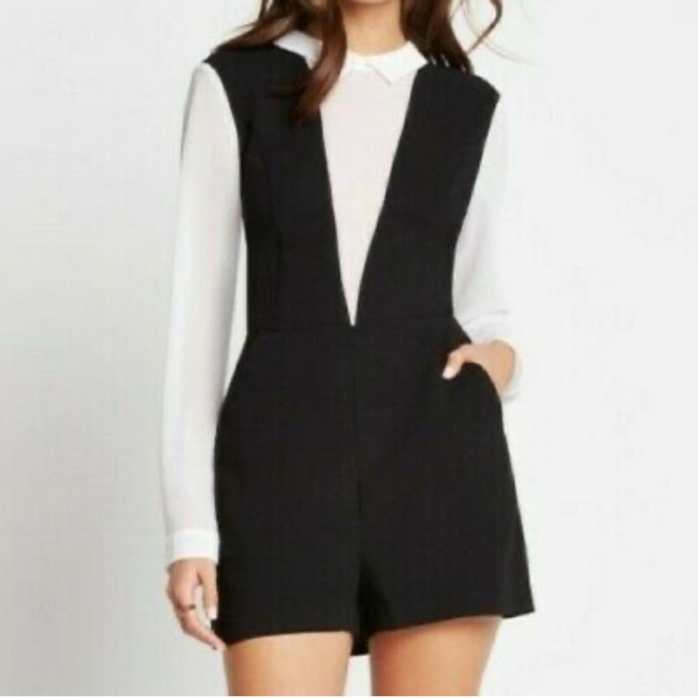 Black and white romper
